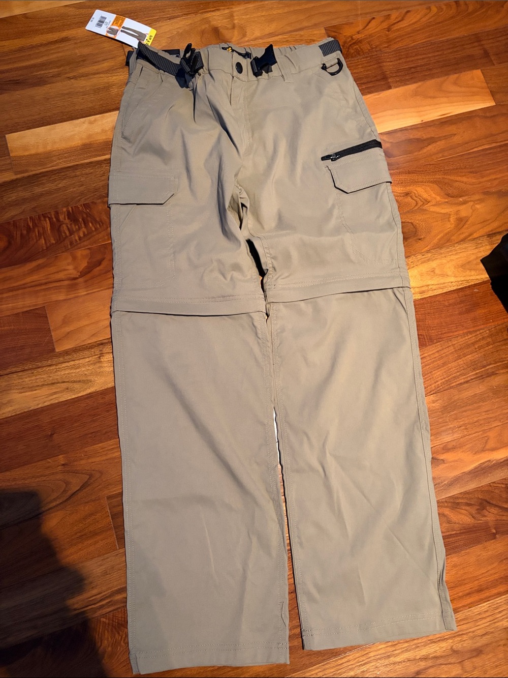 Men's Zip-Off Cargo Pants in Khaki — Lightweight Travel Utility
